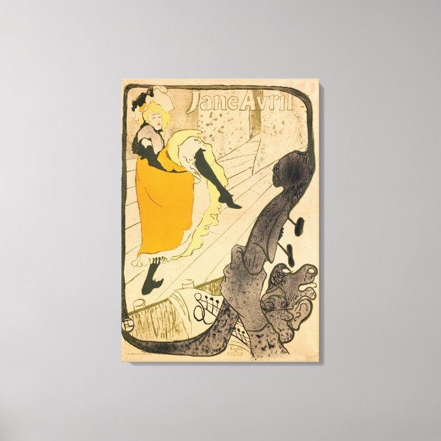 Toile Jane Avril par Henri de Toulouse-Lautrec (Recto)