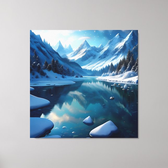 Toile Janvier Hiver Froid Paysage (Recto)