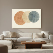 Japandi & Boho Abstraits Overlapping Circles Art