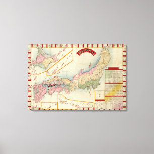 Toile JapanPanoramic MapJapan