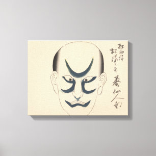 Toile Japon - Kabuki traditionnel - bleu -