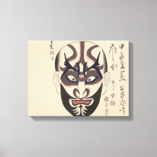 Toile Japon - Kabuki traditionnel - noir -