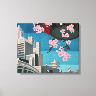 Toile Japon Tokyo Vintage Affiche de voyage japonaise