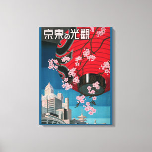 Toile Japon Tokyo Vintage Affiche de voyage japonaise