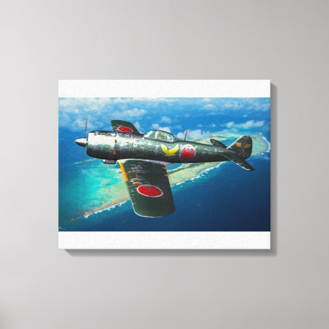 Toile Japonais Ki-84 "Frank" en vol (Recto)