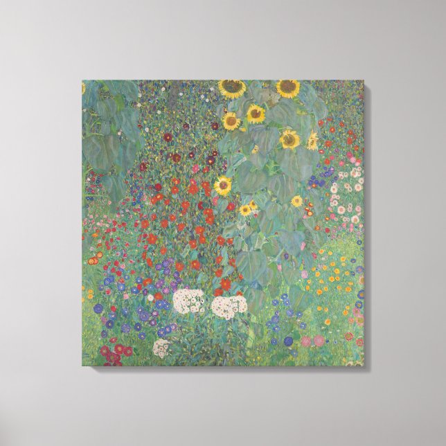 Toile Jardin agricole avec tournesols - Gustav Klimt (Recto)
