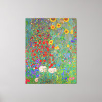 Jardin agricole de Gustav Klimt avec tournesols