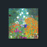 Toile Jardin aux fleurs Gustav Klimt<br><div class="desc">Un gîte ou un jardin fleuri de ferme tel que peint par Gustav Klimt.</div>