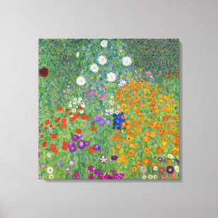 Toile Jardin aux fleurs Gustav Klimt Art Vintage Art Nou