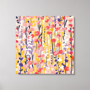 Toile Jardin botanique floral de fleurs sauvages moderne
