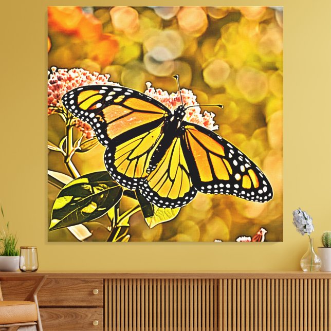 Toile Jardin d'art du papillon monarque (Insitu(Salon))