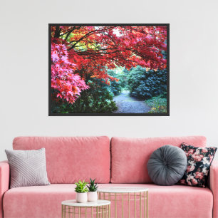Toile Jardin d'automne coloré Marche photographique