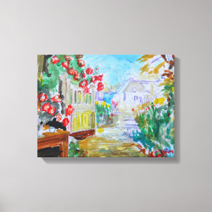 Toile Jardin de campagne anglais Cottage