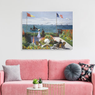 Toile Jardin de Claude Monet à Sainte-Adresse Art Print