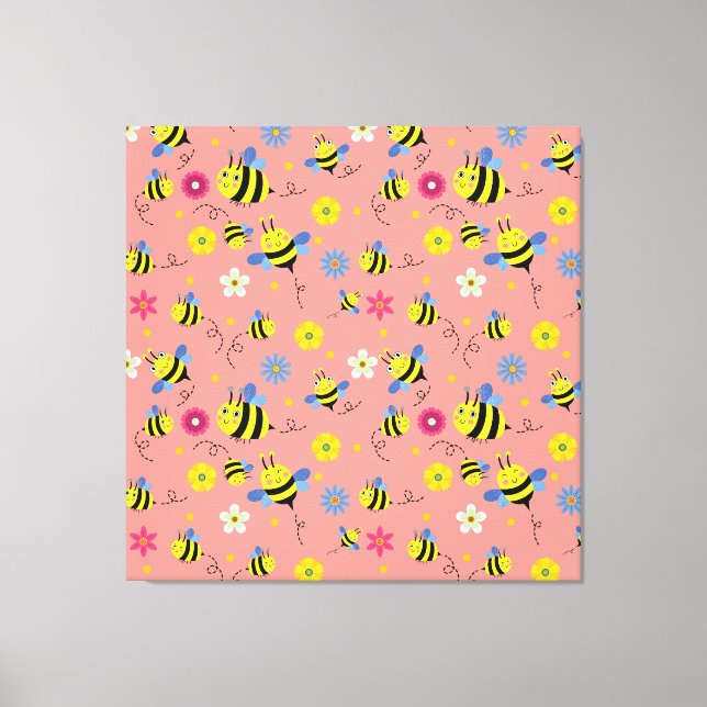 Toile Jardin de fleurs d'abeilles douces (Recto)