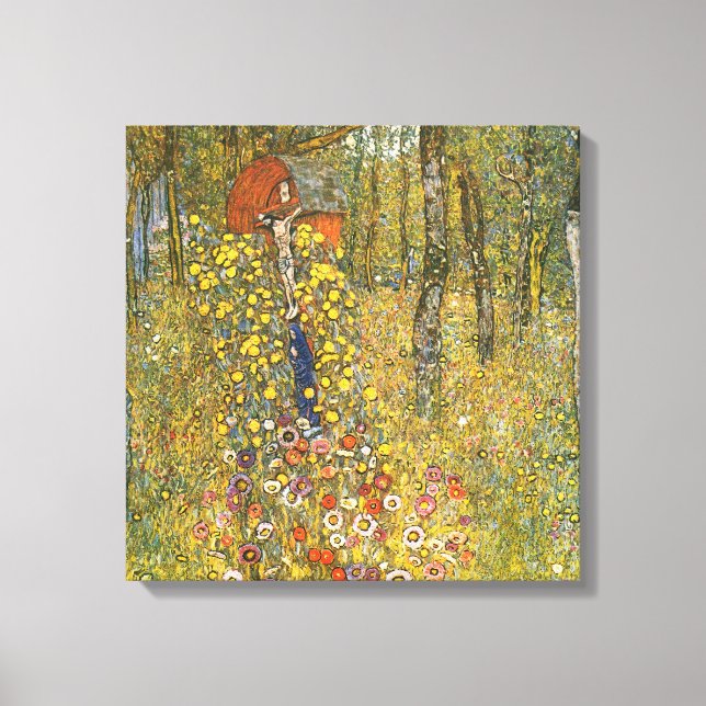 Toile Jardin de la ferme Klimt avec Crucifix (Recto)