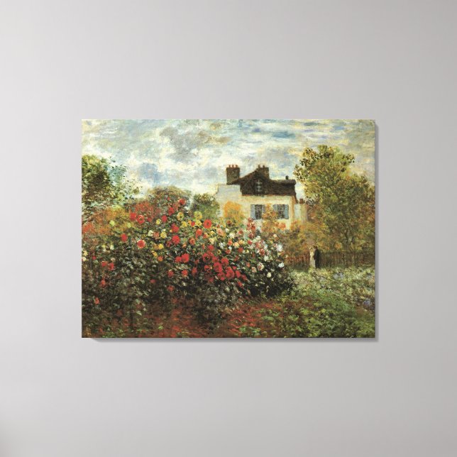 Toile Jardin de Monet à Argenteuil par Claude Monet (Recto)