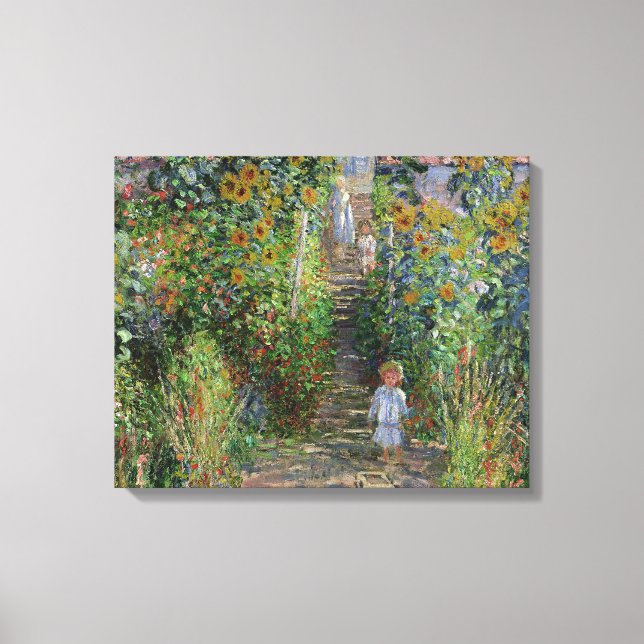 Toile Jardin de Monet Vetheuil Impressionim Peinture de  (Recto)