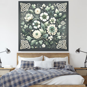 Toile Jardin de nœuds de trèfle chuchoté