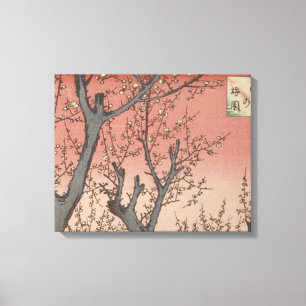 Toile Jardin de prune fleuri d'arbre japonais