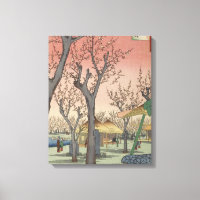 Jardin de prune fleuri d'arbre japonais