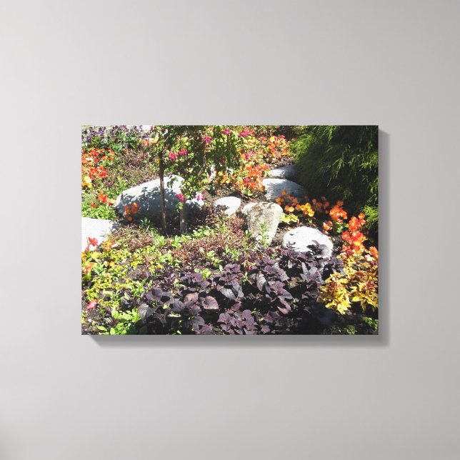 Toile Jardin de roches aux tons de terre (Recto)