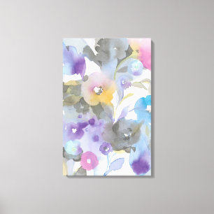 Toile Jardin des bijoux Pétales pastel violet