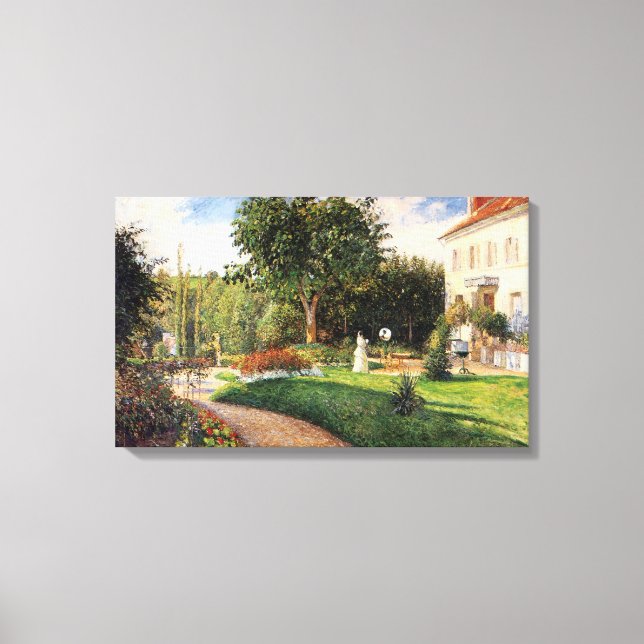 Toile Jardin des Mathurins à Pontoise par Pissarro (Recto)