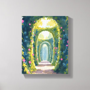 Toile Jardin Enchanté Peinture de l'arche florale