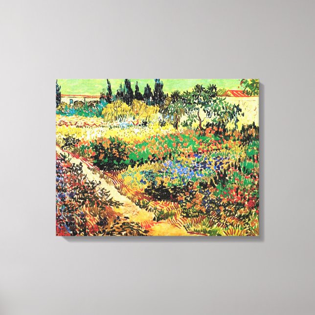 Toile Jardin fleuri avec sentier, Vincent van Gogh (Recto)