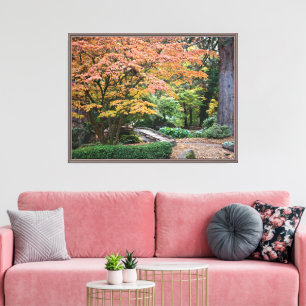 Toile Jardin japonais Autumn Leaf couleur photo