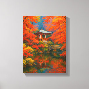 Toile Jardin japonais Autumn Wall Art