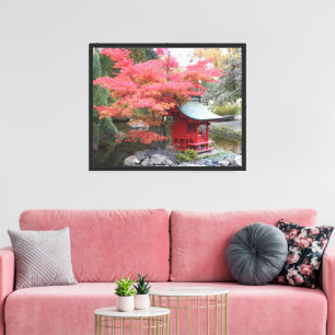 Toile Jardin japonais - couleur automne