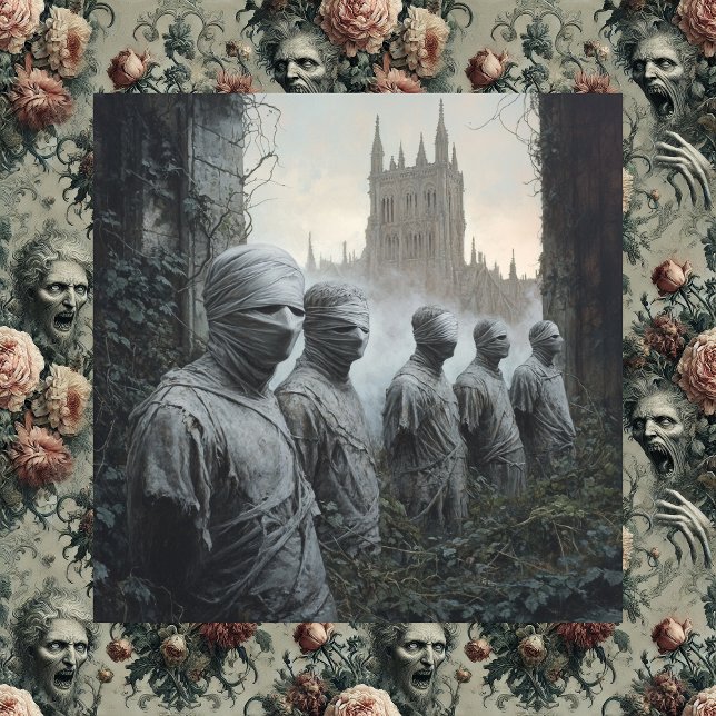 Toile Jardin Memento Mori — Gothique  (Memento Mori Garden + Lazarus Weeps)