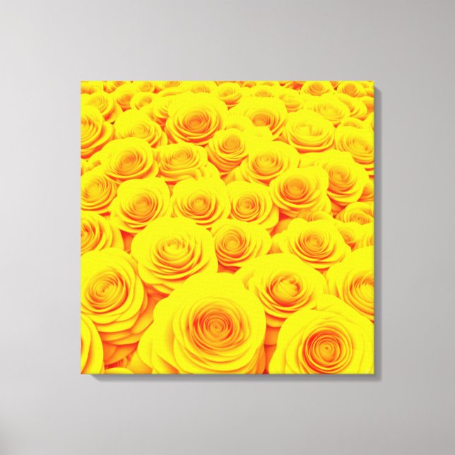 Toile Jardin rose jaune radieux (Recto)