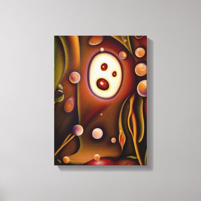 Toile jardin secret surreal art peinture fleurs pos (Recto)