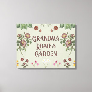 Toile Jardin vintage Floral Personnalisé