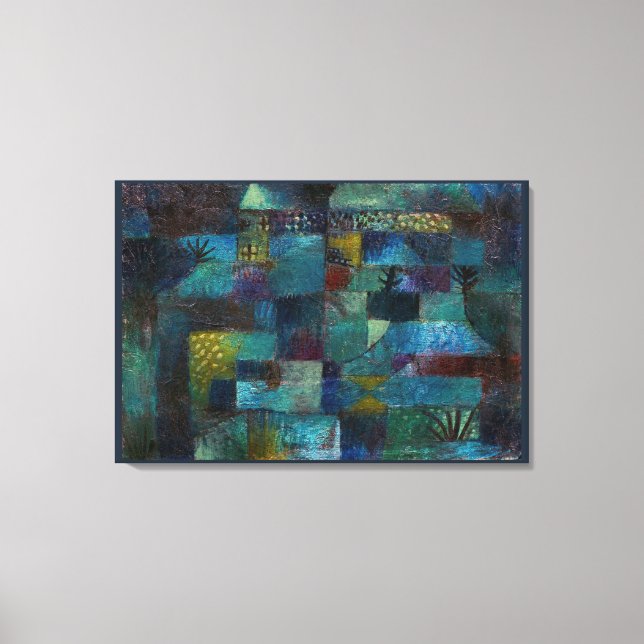 Toile Jardin vintage terrasse (1920) par Paul Klee (Recto)