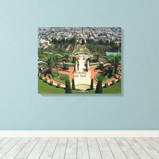 Toile Jardins Bahai à Haïfa, Israël (Insitu (Plancher de Bois))