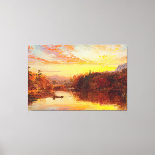 Toile JASPER F. CROPSEY - Coucher de soleil sur le lac G