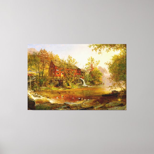 TOILE JASPER FRANCIS CROPSEY - THE OLD MILL - 1876 - (Recto)