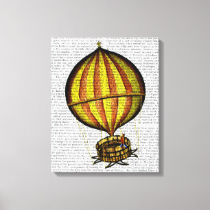 Toile Jaune chaud et rouge de ballon à air
