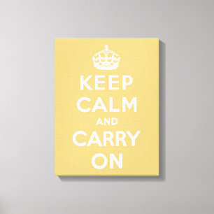 Toile Jaune clair Restez calme