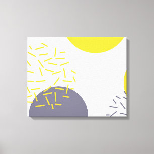 Toile Jaune, cool, moderne, art géométrique tendance