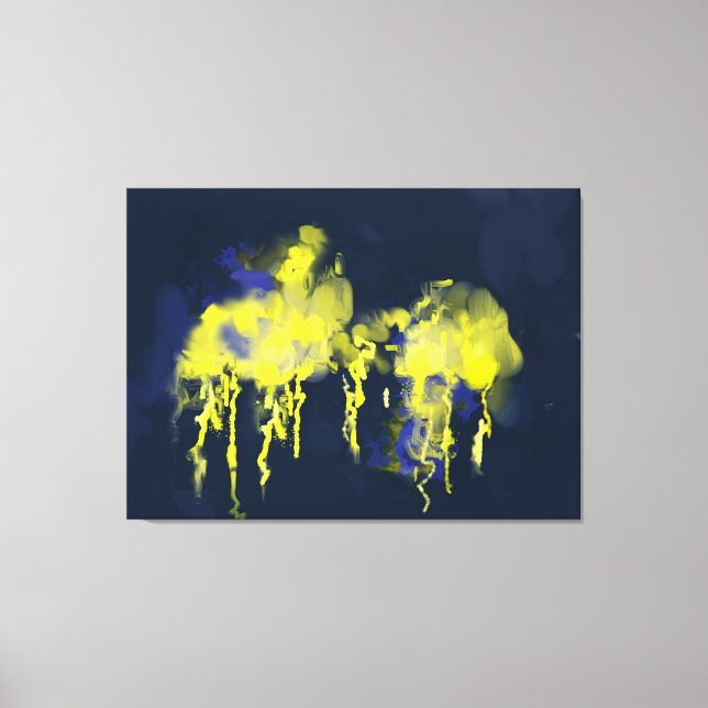 Toile Jaune dramatique de 48 x 35 pouces sur tableau abs (Recto)