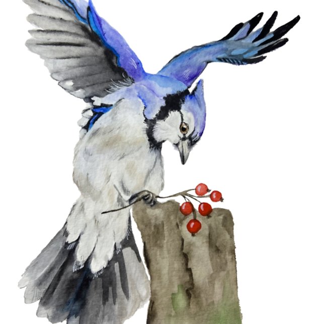 Toile Jay bleu d'oiseau de la forêt (Créateur téléchargé)