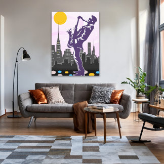 Toile Jazz Saxophone