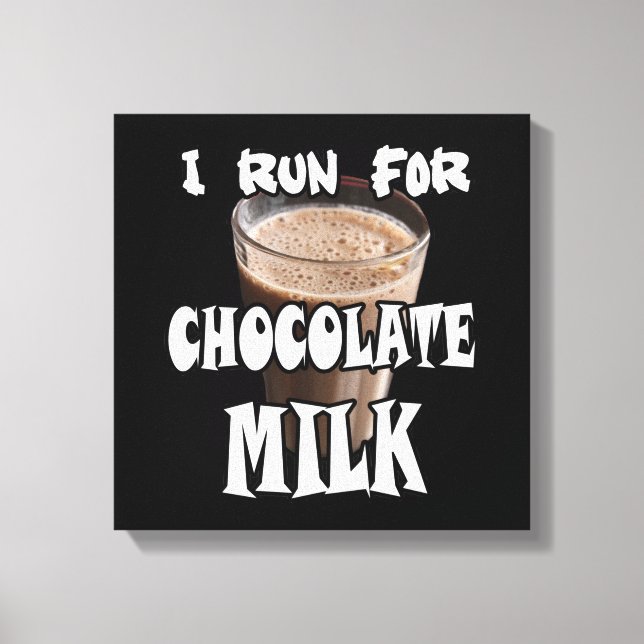 Toile Je cours pour le lait chocolaté Running (Recto)