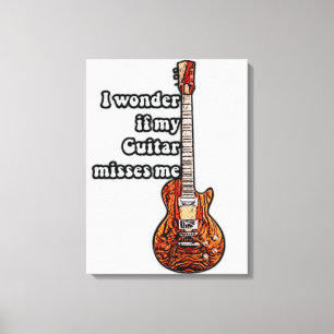 Toile Je me demande si ma guitare me manque. couleurs vi