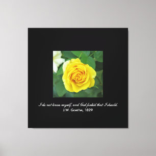 Toile Je ne me connais pas. . . (Goethe)